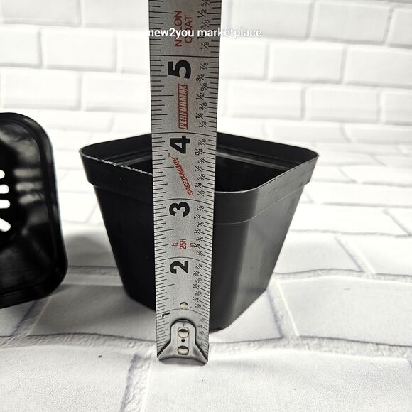 25 Pack of Square 3.75" x 3.75" x 3.25" Nursery Pots, Deep 500 pots available - Picture 7 of 8